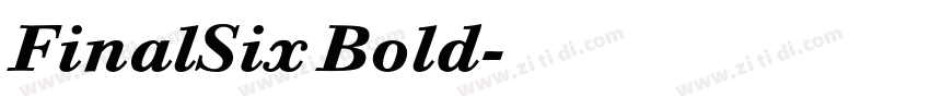 FinalSix Bold字体转换